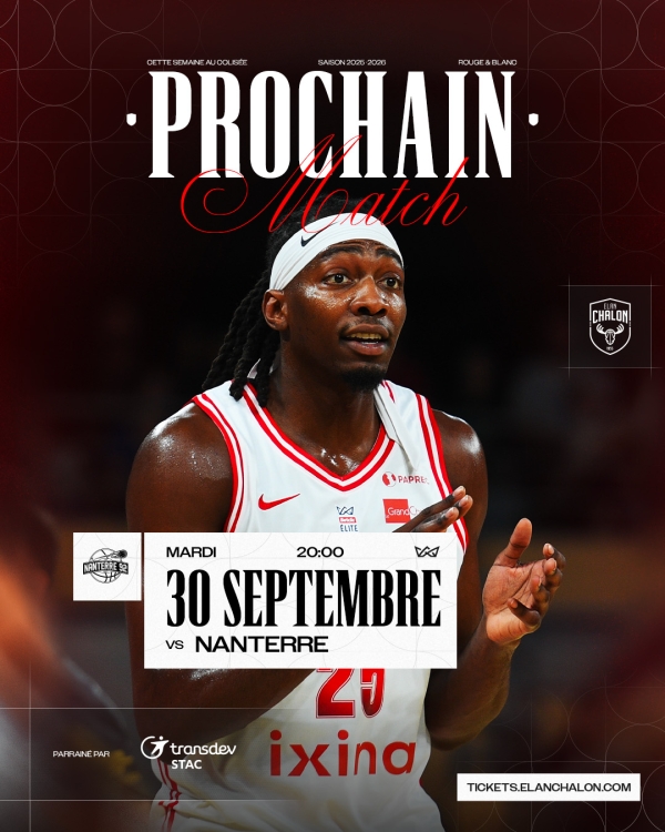 ELAN CHALON vs NANTERRE 92 - Les noms des gagnants des places sont 