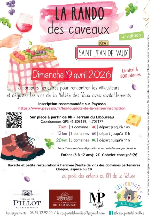 La Rando des caveaux est annoncée le 19 avril 