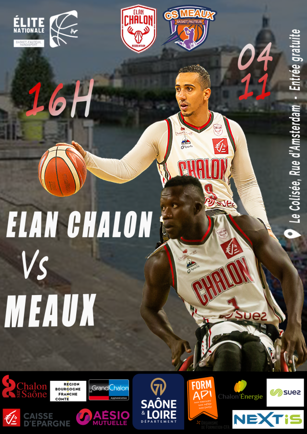 BASKET FAUTEUIL - Championnat de France Elite - L'Elan Chalon reçoit Meaux