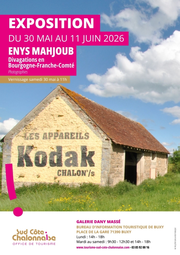 Divagations en Bourgogne-Franche-Comté - ENYS MAHJOUB s'expose à compter du 30 mai à Buxy 