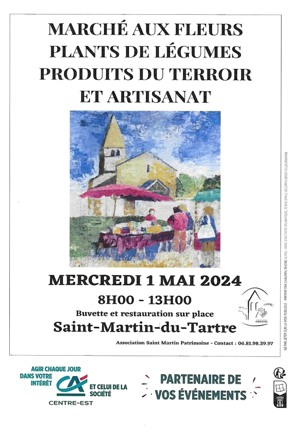 Saint-Martin du Tartre accueille son marché aux fleurs et plants de légumes le 1er mai 