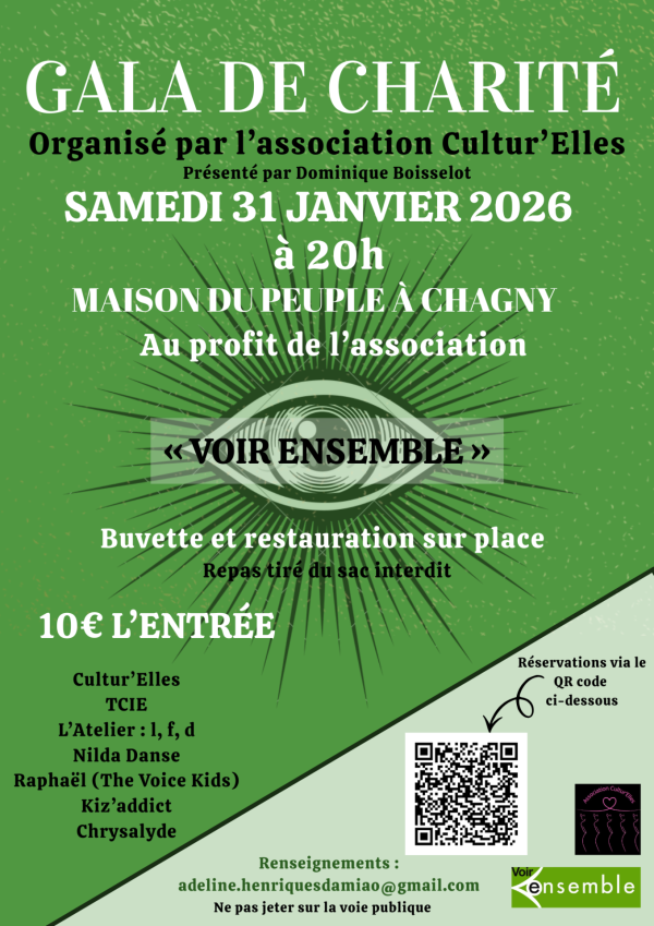 L’association Cultur’Elles organise un gala de charité exceptionnel le samedi 31 janvier 
