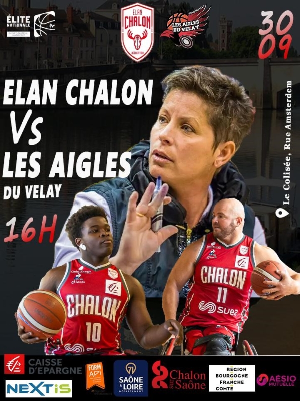 HANDIBASKET - L'Elan Chalon accueille les Aigles du Velay ce samedi au Colisée 