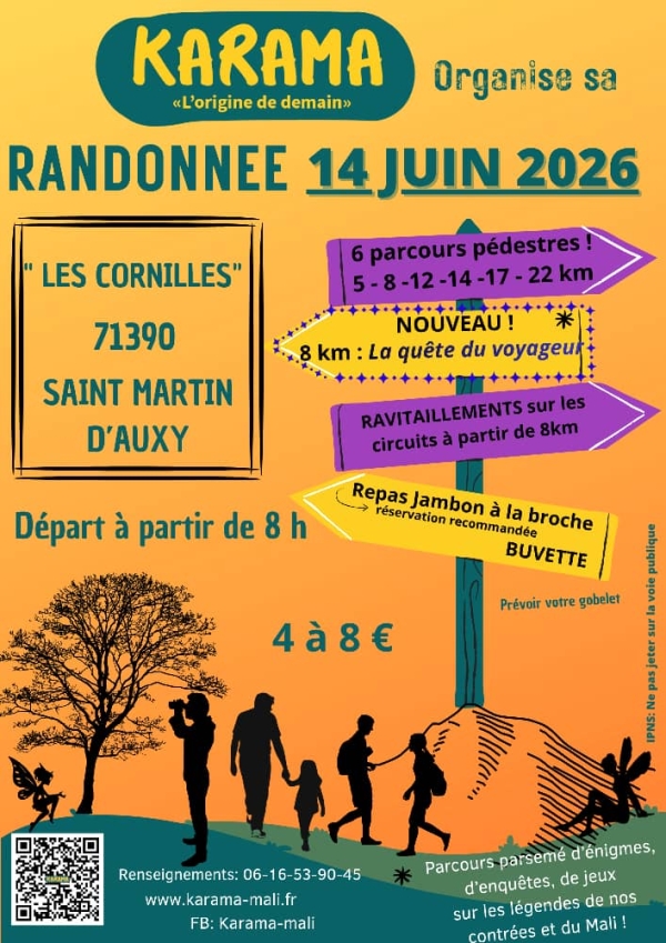 Karam organise sa randonnée le 14 juin à Saint-Martin d'Auxy 