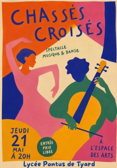 Chassés croisés - le grand spectacle du lycée Pontus de Tyard vous tend les bras le 21 mai à 20h à l'Espace des Arts 