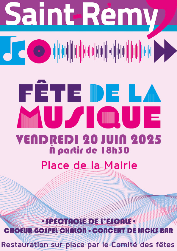 FETE DE LA MUSIQUE - Le programme ce vendredi 20 juin à Saint-Rémy