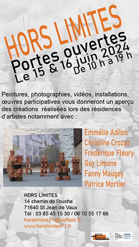 L’Association Hors Limites organise ses premières Portes Ouvertes le 15 et 16 juin 2024 à Saint Jean de Vaux.