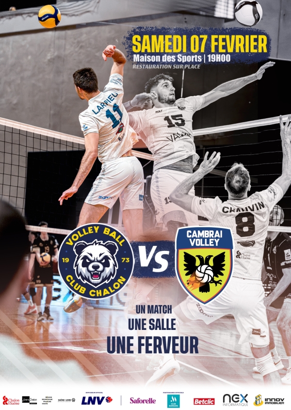 VOLLEY-BALL - Chalon reçoit Cambrai le 7 février 
