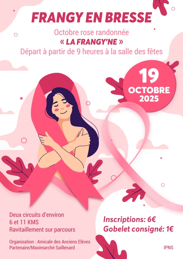 OCTOBRE ROSE - La Frangy'ne annoncée pour le 19 octobre 