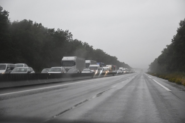 Une sacrée pagaille sur la RCEA en arrivant à Chalon sur Saône ce jeudi 