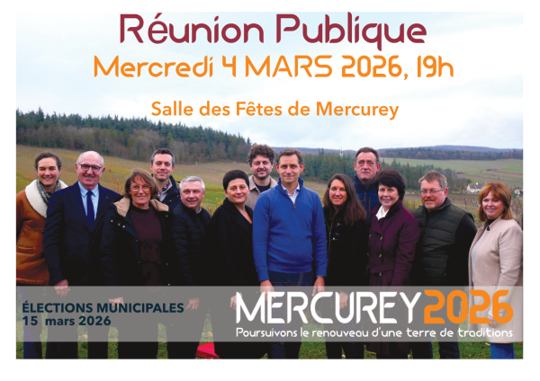 MUNICIPALES 2026 - MERCUREY - Landry Léonard en réunion publique ce mercredi soir 