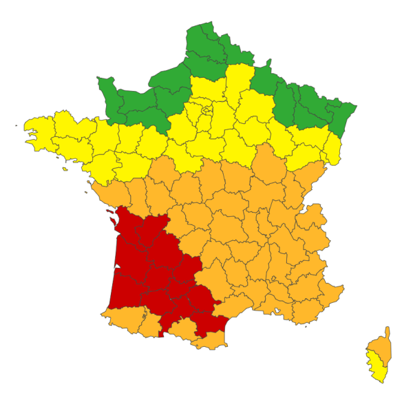 CANICULE - Le Sud-Ouest passe en vigilance rouge 