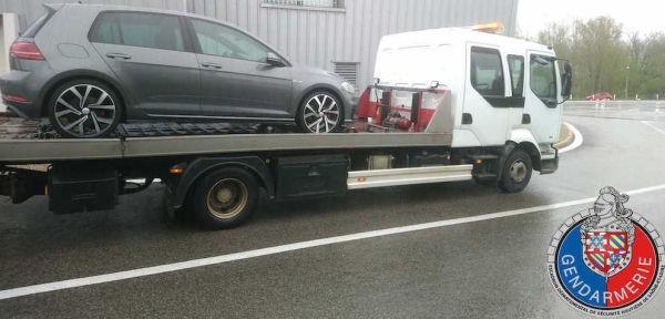 3 véhicules mis en fourrière par les gendarmes de Saône et Loire au cours du week-end 