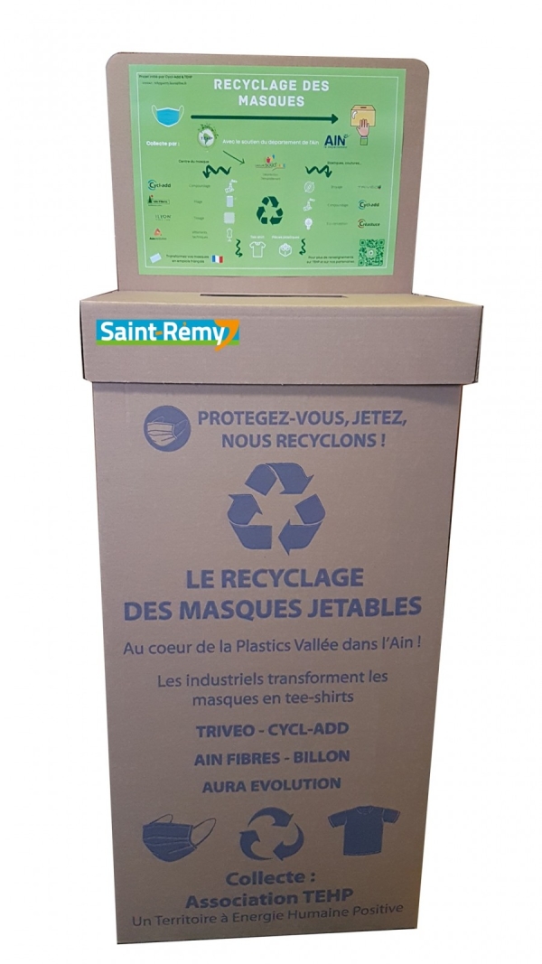 Belle initiative portée par la commune de Saint-Rémy sur la collecte des masques usagés