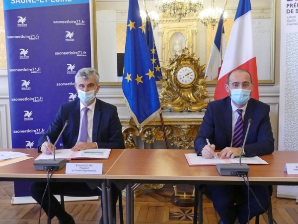  L'État et le Département de Saône et Loire  signent l'accord de relance pour l'économie