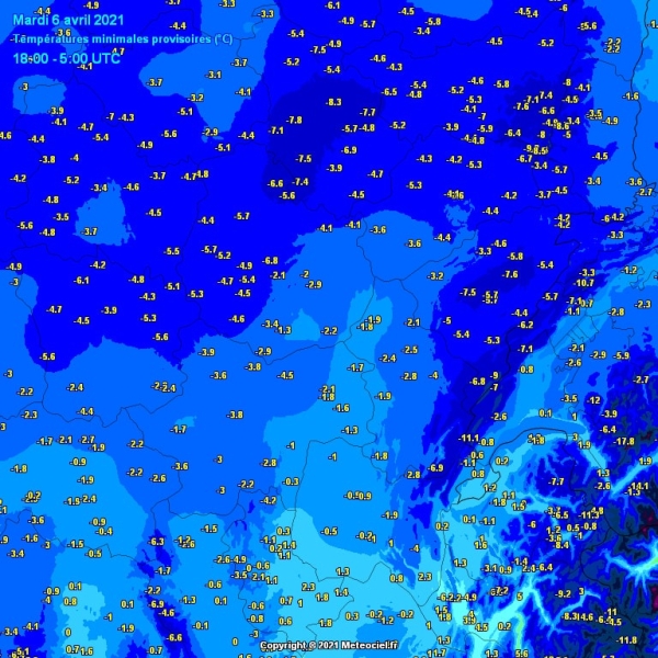 -4,8°c ce mardi matin à Champforgeuil - Un record pour un mois d'avril 