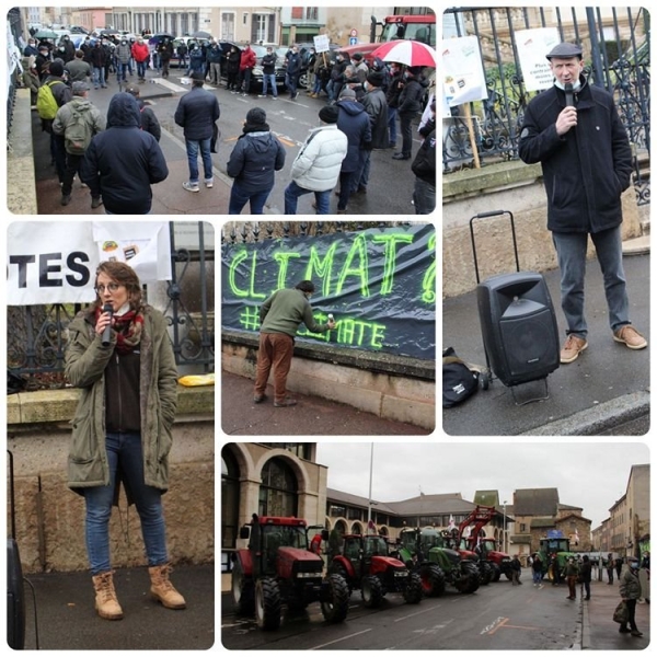 Les agriculteurs ont manifesté leur détresse à Mâcon, devant la Préfecture