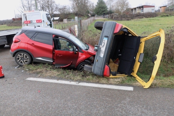 Deux blessées dans une spectaculaire collision sur la RD 681