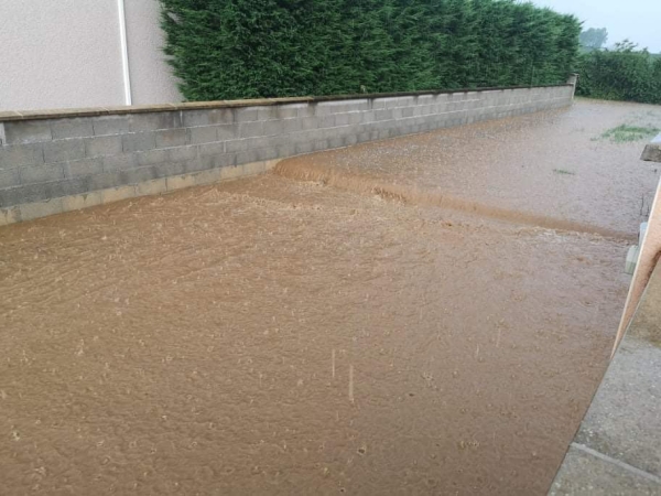 Des pluies diluviennes sur l'Est du Chalonnais 