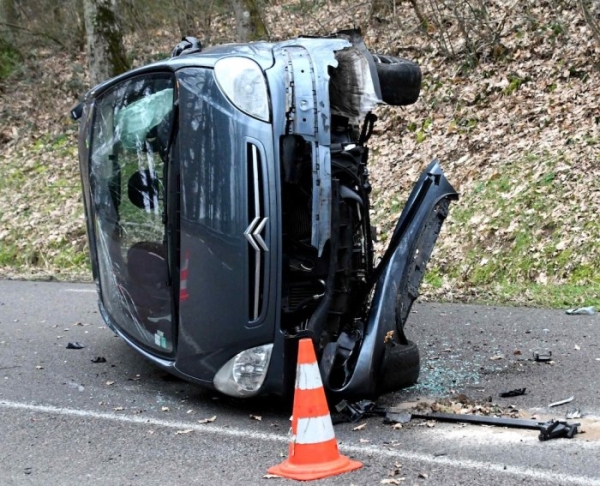 Un blessé dans une perte de contrôle sur la route de Cluny et Mont Saint-Vincent