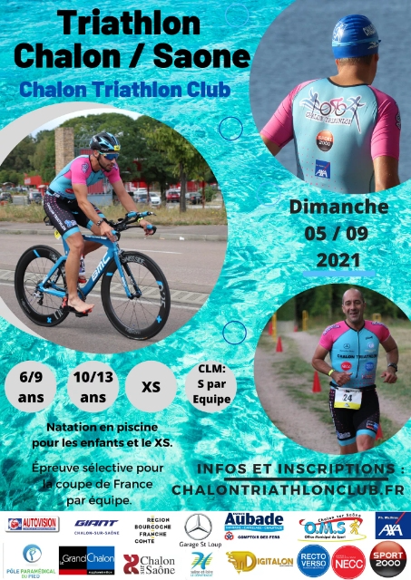 Il est encore temps de vous inscrire pour le grand rendez-vous sportif de rentrée du Chalon Triathlon Club 