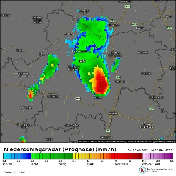 Risque d'orage violent Le Tournugeois et la Bresse