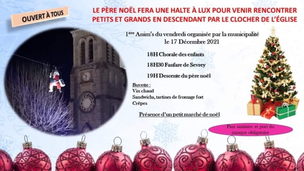 Rendez-vous donné ce vendredi soir à Lux avec le Père Noël 