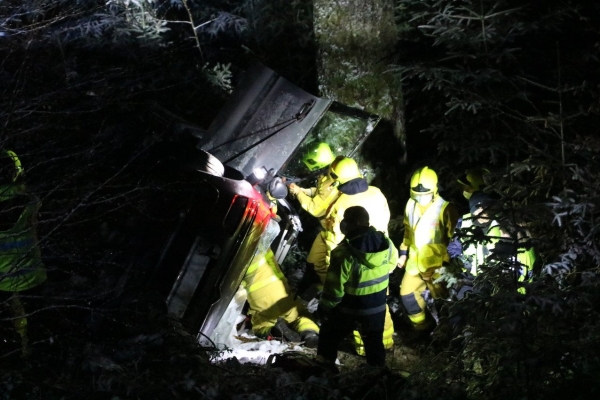 MORVAN : Incarcérée dans sa voiture dans un ravin sur les pentes enneigées du Haut-Folin