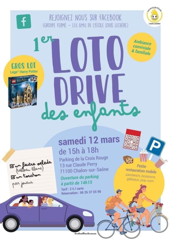 Premier loto drive organisé par les Amis de l'Ecole Louis Lechère 