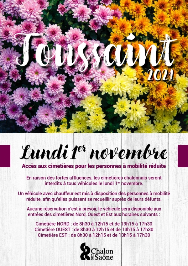 Dimanche 1er novembre - Accès aux cimetières pour les personnes à mobilité réduite à Chalon