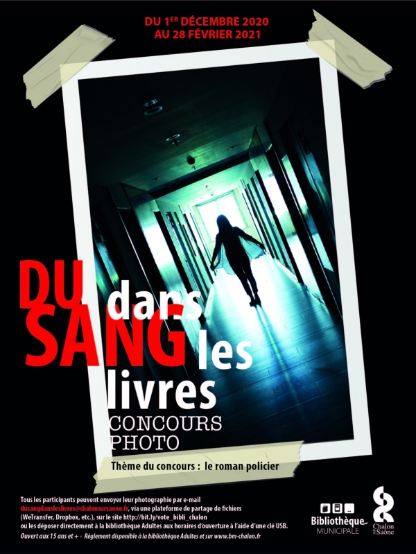 BIBLIOTHÈQUE MUNICIPALE -  Concours photo « Du sang dans les livres »   jusqu'au 28 février