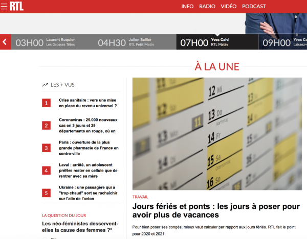 La Une de RTL qui en dit long !