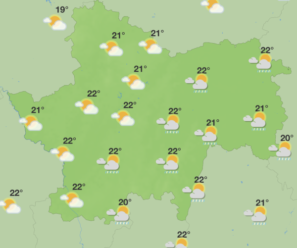 Une semaine bien couverte et quelques averses en Saône et Loire 