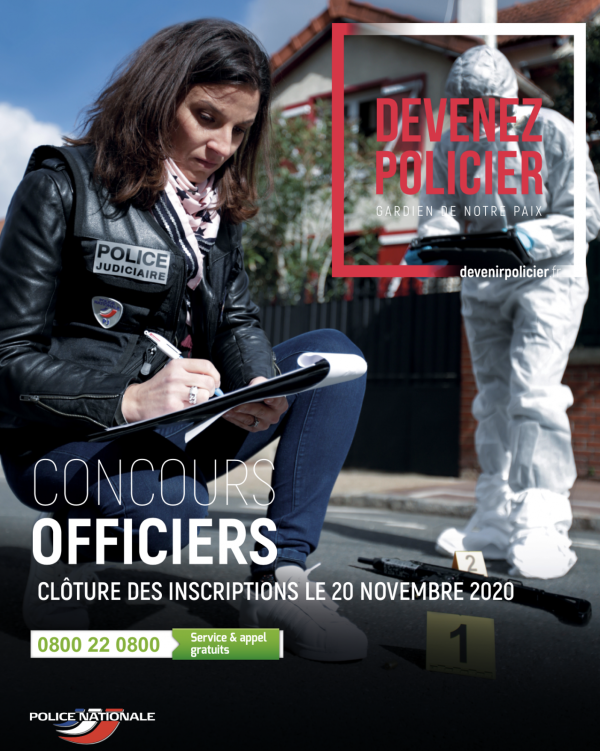 La Police nationale recrute des officiers de police et des commissaires de police, pourquoi pas vous ?