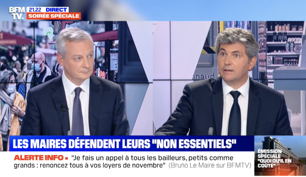 Bruno le Maire a rappelé à Gilles Platret "d'adopter un comportement responsable"