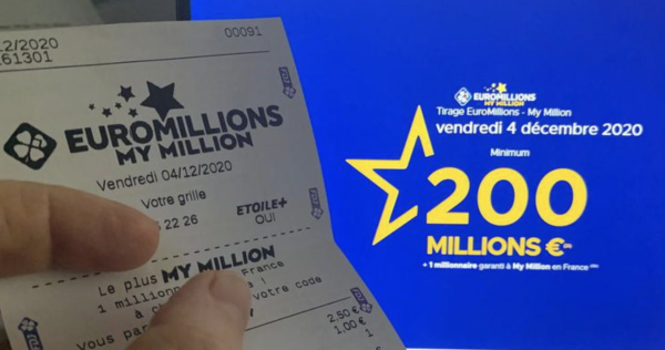 EuroMillions, le jack pot de 200 millions d'euros remis en jeu.