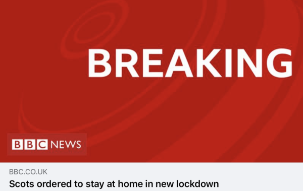 L'Ecosse annonce un confinement total pour un mois