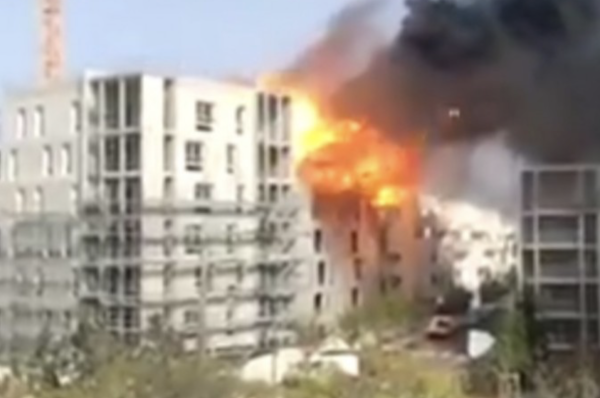 Explosions et incendie sur un chantier près de Lyon