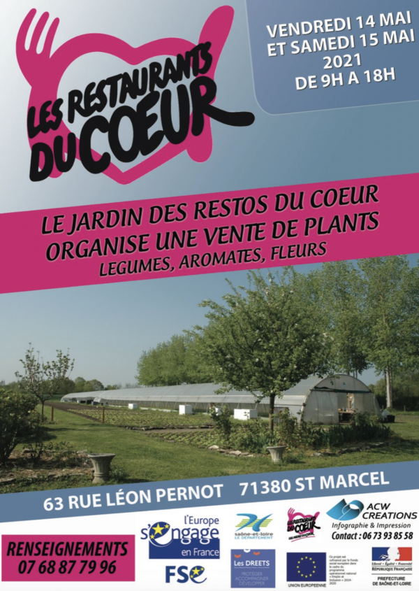 A noter sur vos agendas ! Les Jardins du Coeur à Saint-Marcel ouvrent leurs portes 