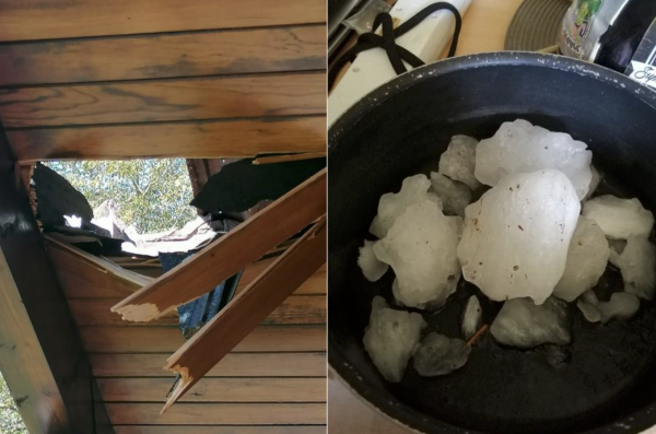 Un bloc de glace venu du ciel traverse le toit d'une maison en Haute-Savoie