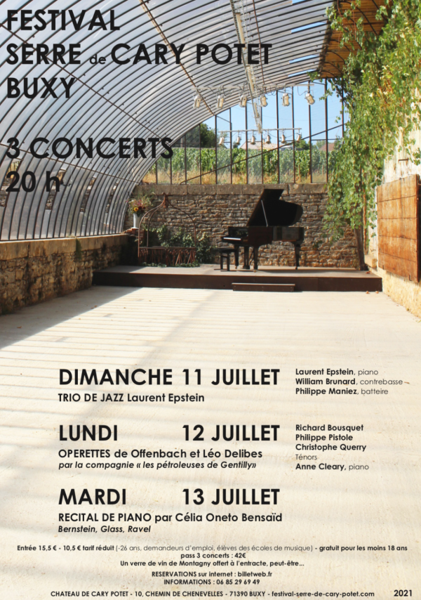 Le Festival Serre de Cary Potet à Buxy annonce le programme