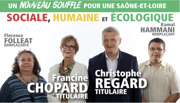 DEPARTEMENTALES - CHALON 3 - Francine Chopard et Christophe Regard appellent à la mobilisation 