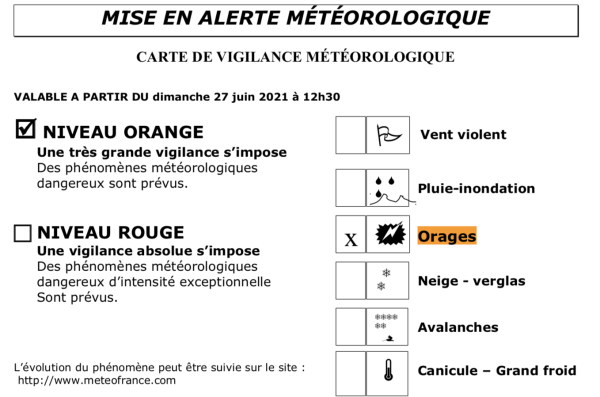 Le bureau de la Sécurité civile et de la défense de Saône et Loire annonce jusqu'à 60 mm de précipitations 