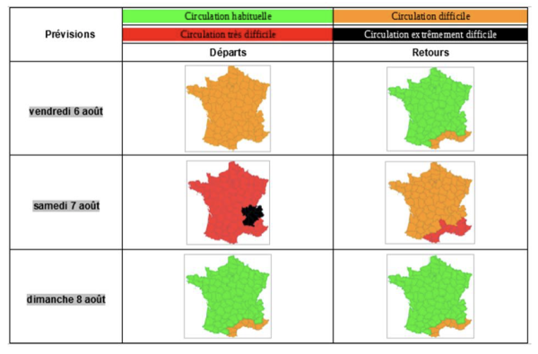 CIRCULATION ROUTIERE - Du rouge... et même du noir annoncé sur les routes ce week-end