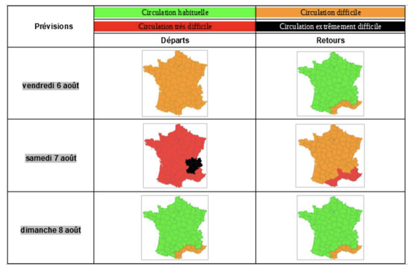 CIRCULATION ROUTIERE - Du rouge... et même du noir annoncé sur les routes ce week-end 