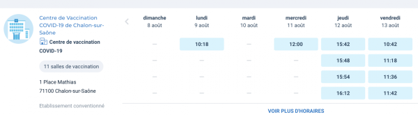 COVID19 - Des créneaux disponibles dès lundi matin à Chalon, Montceau, Chagny, Epinac...