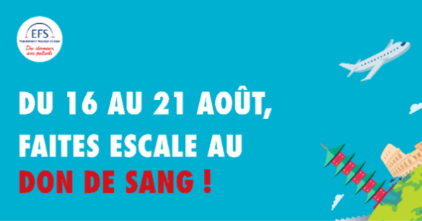 Du 16 au 21 août, les 7 Maisons du don du sang de la région se transforment et font vivre aux donneurs une expérience #DonDeSang ... aux quatre coins du globe !