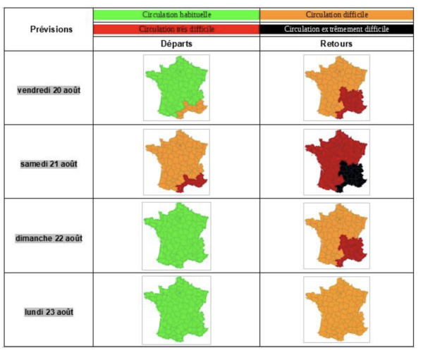 CIRCULATION ROUTIERE - Bison Futé annonce du rouge... et beaucoup de noir sur les routes ce week-end