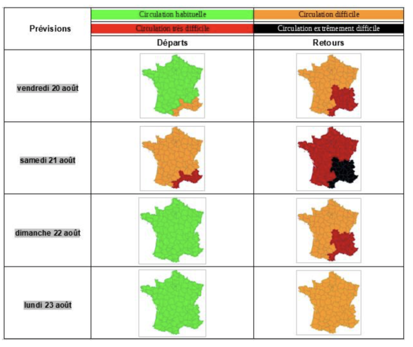 CIRCULATION ROUTIERE - Bison Futé annonce du rouge... et beaucoup de noir sur les routes ce week-end 