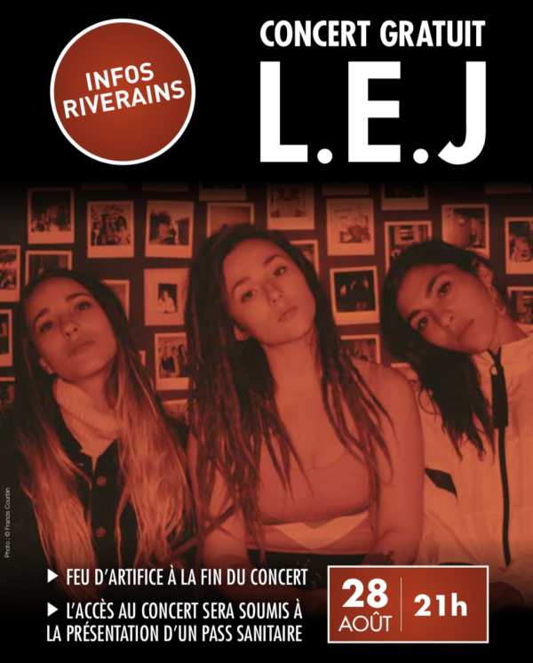 Concert de L.E.J. et le feu d’artifice de ce samedi - Toutes les infos utiles pour le stationnement et la circulation 